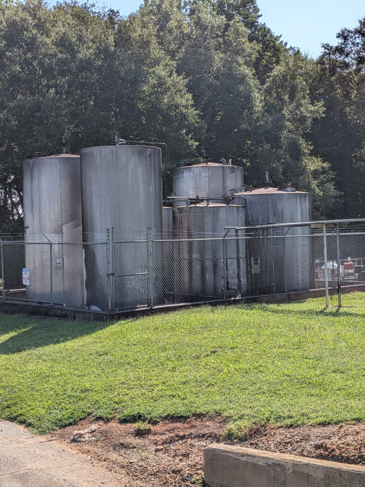 Tank Farm Access & Platform Improvements, tank cleaning: before